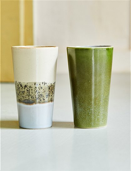 Latte Macchiato Becher 70's von HKliving &#9733; Kundenbewertung "Sehr gut" &#9733; 10&euro; Rabatt für Neukunden &#9733; Schnell verschickt &#9733; Günstig bei car-Moebel.de