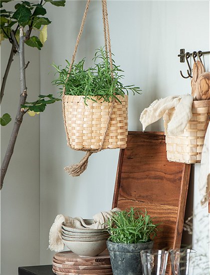 Hängekorb aus Holz und Jute von Ib Laursen &#9733; Kundenbewertung "Sehr gut" &#9733; 10&euro; Rabatt für Neukunden &#9733; Schnell verschickt &#9733; Günstig bei car-Moebel.de