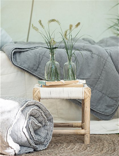 Hocker mit geflochtenem Sitz von Ib Laursen &#9733; Kundenbewertung "Sehr gut" &#9733; 10&euro; Rabatt für Neukunden &#9733; Schnell verschickt &#9733; Günstig bei car-Moebel.de