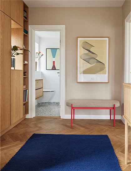 rote Metallbank Klint mit Polster von HÜBSCH Interior &#9733; 10&euro; Rabatt für Neukunden &#9733; Schnell verschickt &#9733; Jetzt günstig kaufen bei car-Moebel.de