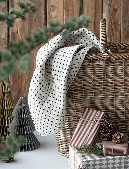 Quilt creme m. Muster, Baumwolle v. Ib Laursen &#9733; Kundenbewertung "Sehr gut" &#9733; 10&euro; Rabatt für Neukunden &#9733; Schnell verschickt &#9733; Günstig bei car-Moebel.de