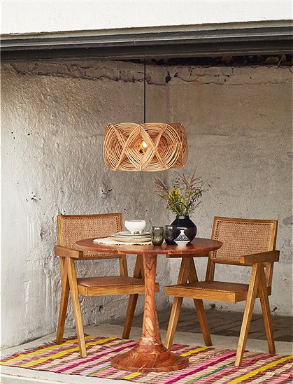 Hängeleuchte Ø53, Rattan von Madam Stoltz &#9733; Kundenbewertung "Sehr gut" &#9733; 10&euro; Neukundenrabatt &#9733; Schnell verschickt &#9733; Jetzt kaufen bei car-Moebel.de