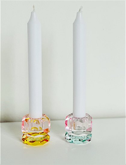 2-farbiger Kerzenhalter aus Kristallglas &#9733; Kundenbewertung "Sehr gut" &#9733; 10&euro; Rabatt für Neukunden &#9733; Schnell verschickt &#9733; Günstig bei car-Moebel.de