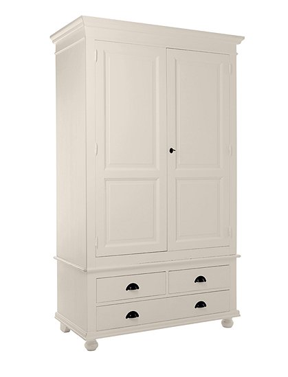 weißer Kleiderschrank Landhausstil &#9733; Kundenbewertung "Sehr gut" &#9733; 10&euro; Rabatt für Neukunden &#9733; Jetzt günstig kaufen bei car-Moebel.de