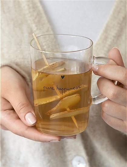 Teeglas mit Henkel 11xØ8 cm von Bastion Collections &#9733; Kundenbewertung "Sehr gut" &#9733; 12&percnt; Neukundenrabatt &#9733; Schnell verschickt &#9733; Bei car-Moebel.de