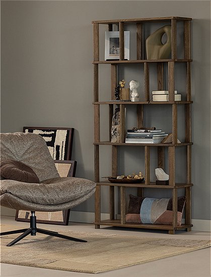 Riss Bücherregal Eiche von woood &#9733; Kundenbewertung "Sehr gut" &#9733; 12&percnt; Rabatt für Neukunden &#9733; Schnell verschickt &#9733; bei car-Moebel.de