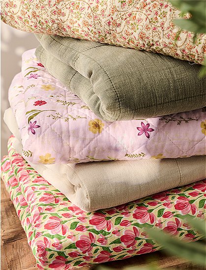 Baumwoll Quilt 130x180, Muster v. Ib Laursen &#9733; Kundenbewertung "Sehr gut" &#9733; 12&percnt; Rabatt für Neukunden &#9733; Schnell verschickt &#9733; Günstig bei car-Moebel.de