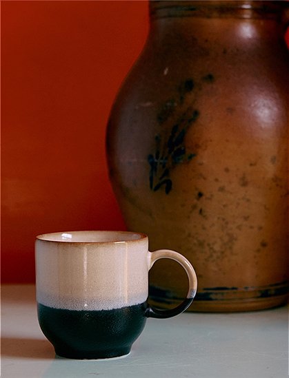 Kaffeetasse 70"s Keramik von HKliving &#9733; Kundenbewertung "Sehr gut" &#9733; 12&percnt; Rabatt für Neukunden &#9733; Schnell verschickt &#9733; Günstig bei car-Moebel.de