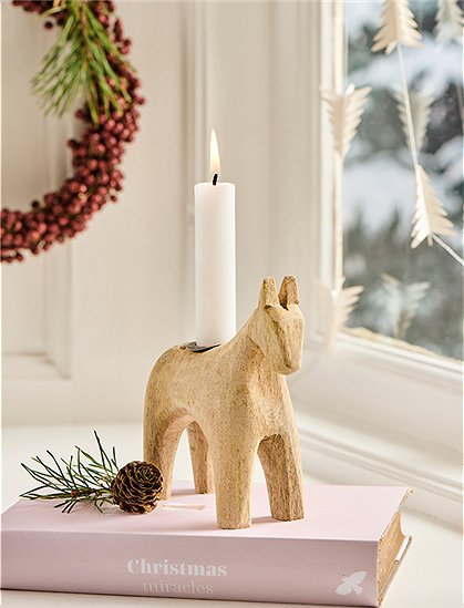 Kerzenhalter Pferd, Holz von Ib Laursen &#9733; Kundenbewertung "Sehr gut" &#9733; 12&percnt; Neukundenrabatt &#9733; Schnell verschickt &#9733; Jetzt bei car-Moebel.de
