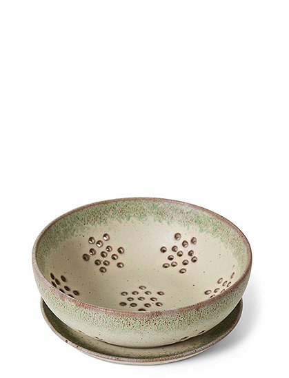 Berry Bowl mit Sieb, 70s Keramik von HKliving &#9733; Kundenbewertung "Sehr gut" &#9733; 12&percnt; Rabatt für Neukunden &#9733; Schnell verschickt &#9733; Jetzt bei car-Moebel.de