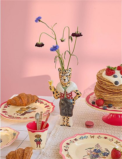 Vase Leopard aus Keramik von rice &#9733; Kundenbewertung "Sehr gut" &#9733; 10&euro; Rabatt für Neukunden &#9733; Schnell verschickt &#9733; Jetzt kaufen bei car-Moebel.de