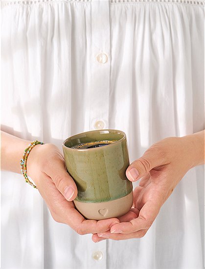 Becher Heart aus Ton, 190 ml von Ib Laursen &#9733; Kundenbewertung "Sehr gut" &#9733; 12&percnt; Rabatt für Neukunden &#9733; Schnell verschickt &#9733; Günstig bei car-Moebel.de