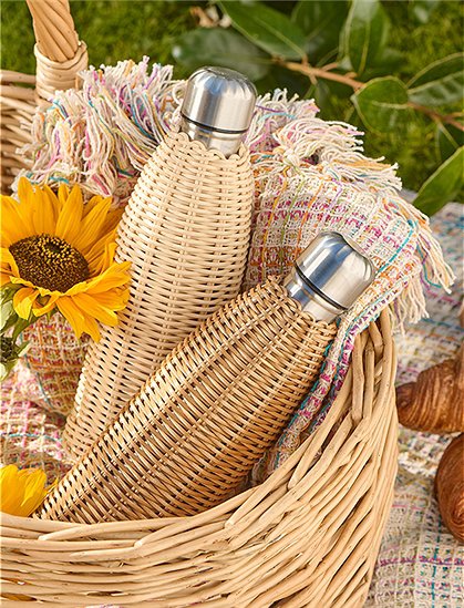 Thermosflasche 0,5L, Polyrattan v. Ib Laursen &#9733; Kundenbewertung "Sehr gut" &#9733; 12&percnt; Rabatt für Neukunden &#9733; Schnell verschickt &#9733; Bei car-Moebel.de