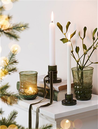 Kerzenhalter, Glas für Ø1,3/2,2 Kerzen von Ib Laursen &#9733; Kundenbewertung "Sehr gut" &#9733; 12&percnt; Neukundenrabatt &#9733; Schnell verschickt &#9733; Bei car-Moebel.de