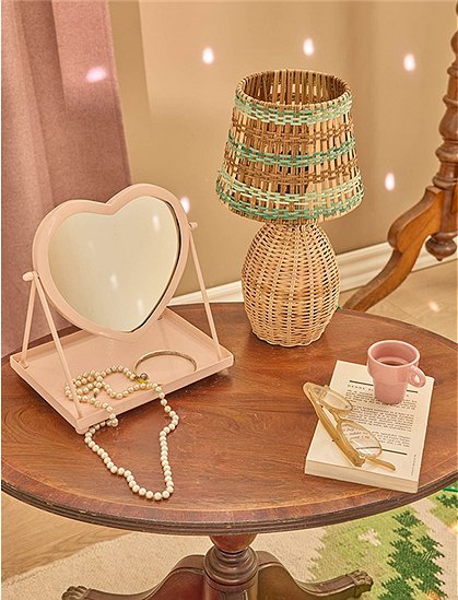 Herzförmiger Tischspiegel mit Ablage von rice &#9733; Kundenbewertung "Sehr gut" &#9733; 12&percnt; Rabatt für Neukunden &#9733; Schnell verschickt &#9733; jetzt bei car-Moebel.de