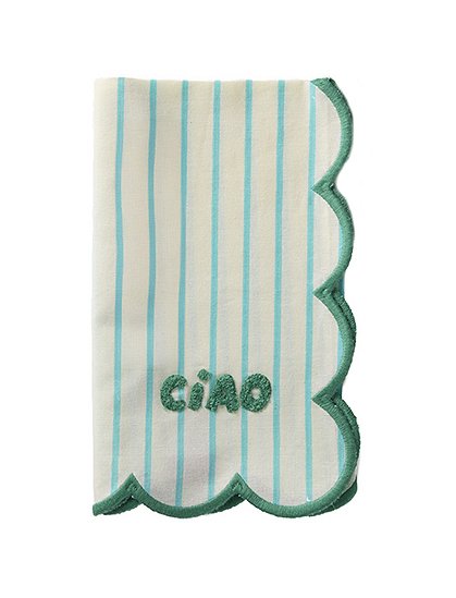 Stoffserviette 45x45, Streifen/Wellen von rice &#9733; Kundenbewertung "Sehr gut" &#9733; 12&percnt; Rabatt für Neukunden &#9733; Schnell verschickt &#9733; jetzt bei car-Moebel.de