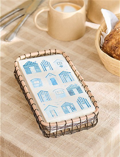 Servietten Strandhäuser, 16 Stück, 20x10 v. Ib Laursen &#9733; Kundenbewertung "Sehr gut" &#9733; 12&percnt; Neukundenrabatt &#9733; Schnell verschickt &#9733; Bei car-Moebel.de