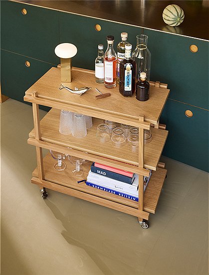 Crayon Servierwagen von Hübsch Interior ★ Kundenbewertung "Sehr gut" ★ 12&percnt; Rabatt für Neukunden ★ Schnell verschickt ★ bei car-Moebel.de