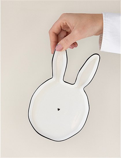 Teller Hase mit Ohren, Keramik von Bastion Collections ★ Kundenbewertung "Sehr gut" ★ 12&percnt; Neukundenrabatt ★ Schnell verschickt ★ Bei car-Moebel.de
