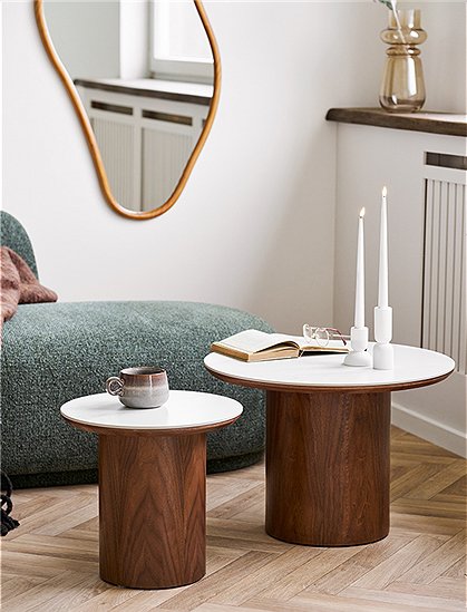 Beistelltisch Noli ,Keramik/Eschenfurnier von House Nordic ★ Kundenbewertung "Sehr gut" ★ 12&percnt; Rabatt für Neukunden ★ Jetzt günstig kaufen bei car-Moebel.de