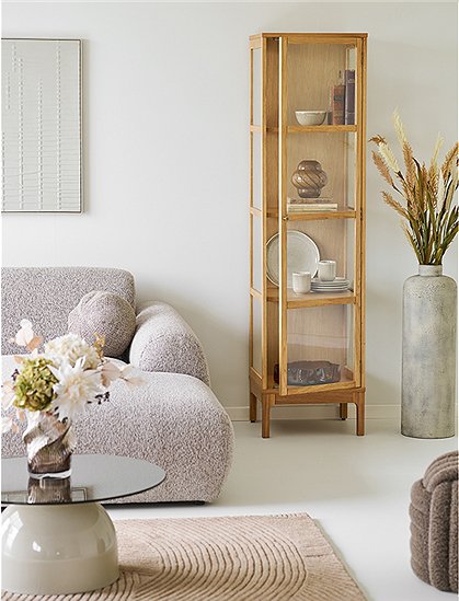 Vitrinenschrank Zamora, Eiche v. House Nordic ★ Kundenbewertung "Sehr gut" ★ 12&percnt; Rabatt für Neukunden ★ Schnell verschickt ★ Jetzt bei car-Moebel.de