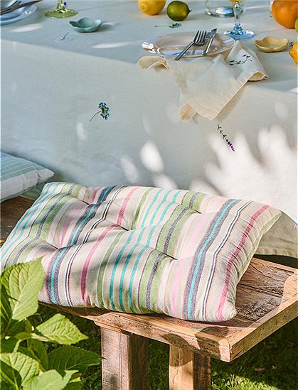 Sitzkissen 50x50, bunt gestreift von Ib Laursen ★ Kundenbewertung "Sehr gut" ★ 12&percnt; Neukundenrabatt ★ Schnell verschickt ★ Günstig bei car-Moebel.de