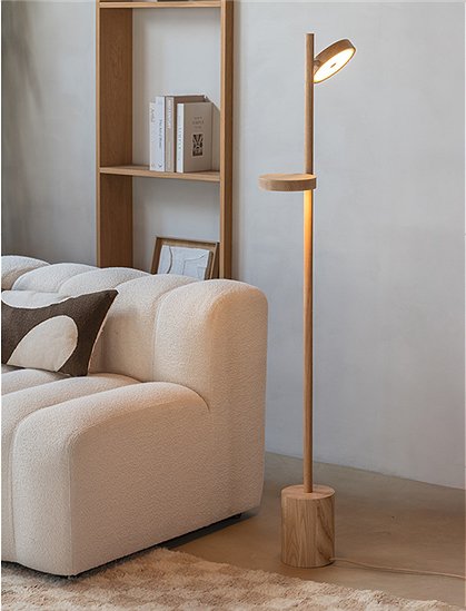 Stehlampe Eschenholz, 2-flammig, Okinawa von Good & Mojo ★ Kundenbewertung "Sehr gut" ★ 12&percnt; Rabatt für Neukunden ★Schnell verschickt ★ car-Moebel.de