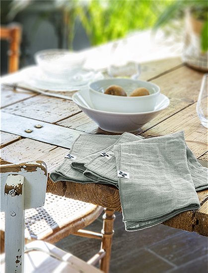 Servietten Gaia von L'effet Papillon ★ Kundenbewertung "Sehr gut" ★ 12&percnt; Rabatt für Neukunden ★ Schnell verschickt ★ Günstig bei car-Moebel.de