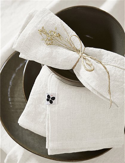 Serviette Soline von L'effet Papillon  ★ Kundenbewertung "Sehr gut" ★ 12&percnt; Rabatt für Neukunden ★ Schnell verschickt ★ bei car-Moebel.de