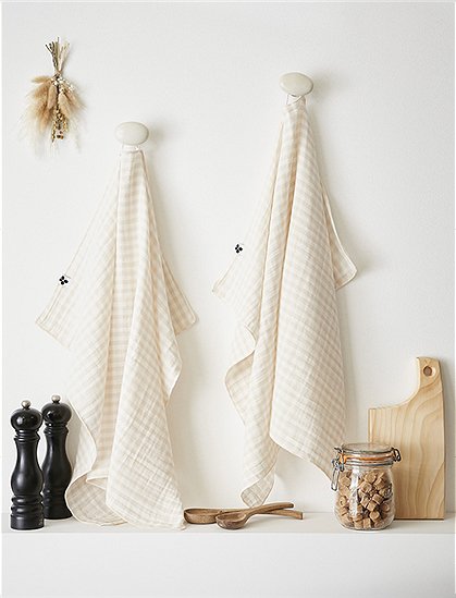 Geschirrhandtuch Vickie von L'effet Papillon ★ Kundenbewertung "Sehr gut" ★ 12&percnt; Rabatt für Neukunden ★ Schnell verschickt ★ bei car-Moebel.de