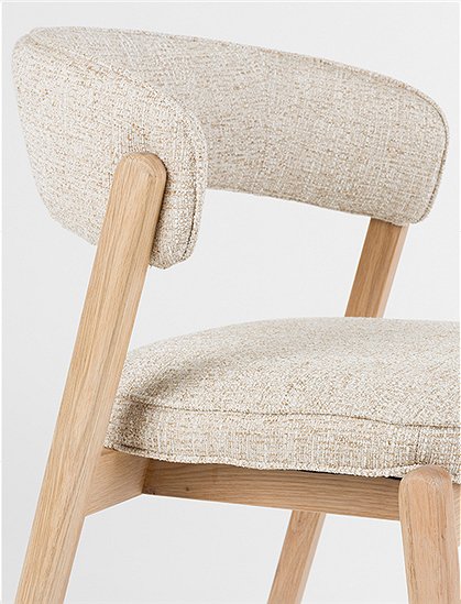Stuhl Bright aus Eiche mit Textilbezug v. Zuiver ★ Kundenbewertung "Sehr gut" ★ 12&percnt; Neukundenrabatt ★ Schnell verschickt ★ Jetzt bei car-Moebel.de