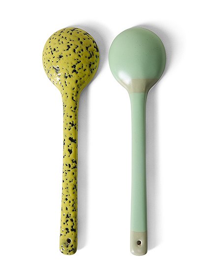 2er Set Servierlöffel 70s Keramik von HKliving ★ Kundenbewertung "Sehr gut" ★ 12&percnt; Rabatt für Neukunden ★ Schnell verschickt ★ Jetzt bei car-Moebel.de