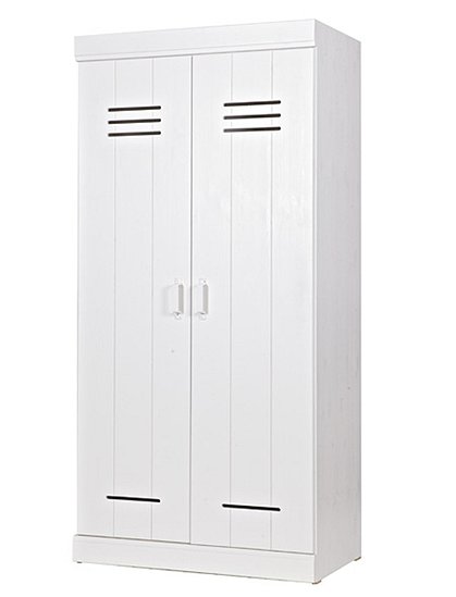 Schrank, 2 Türen/Schübe, weiß 3