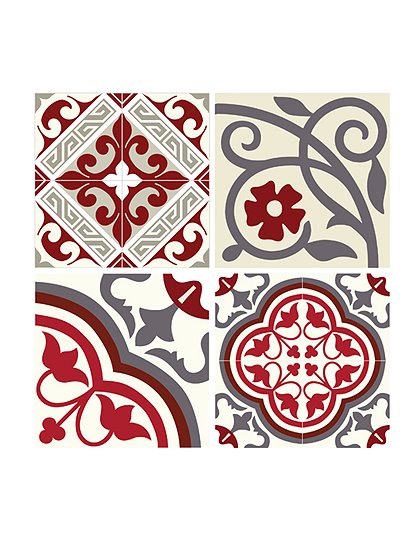 Fliesenaufkleber rot/olive &#9733; Kundenbewertung "Sehr gut" &#9733; Gratis-Versand ab 49 &#8364; &#9733; Schnell verschickt &#9733; Beija Flor "Neu" jetzt entdecken!