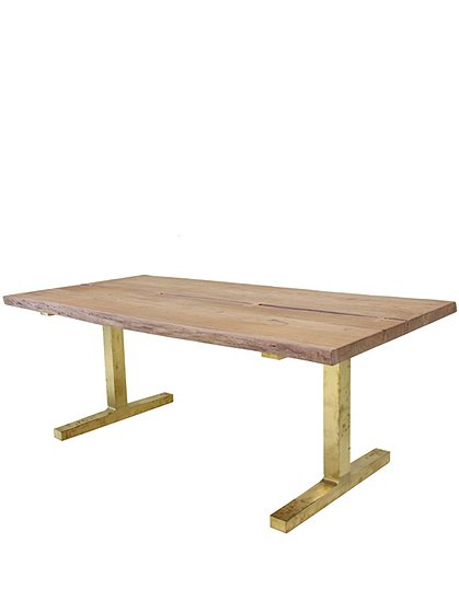 Holztisch mit Messingfüßen von HK Living &#9733; Kundenbewertung "Sehr gut" &#9733; 10&euro; Rabatt für Neukunden &#9733; Schnell verschickt &#9733; Günstig bei car-Moebel.de