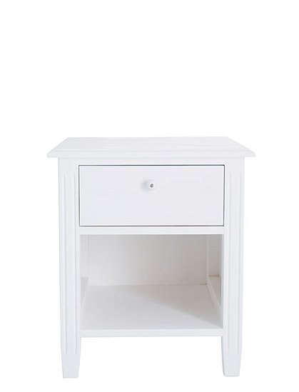 Landhausstil! Nachttisch aus Holz weiß lackiert &#9733; Kundenbewertung "Sehr gut" &#9733; 10&euro; Rabatt für Neukunden &#9733; Jetzt günstig kaufen bei car-Moebel.de