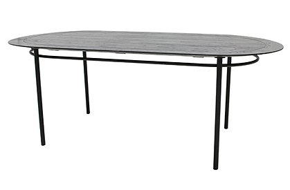 Ovaler Tisch von HK Living &#9733; Kundenbewertung "Sehr gut" &#9733; 10&euro; Rabatt für Neukunden &#9733; Schnell verschickt &#9733; Günstig bei car-Moebel.de
