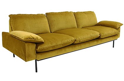 Retro 3er Sofa von HKliving &#9733; Kundenbewertung "Sehr gut" &#9733; 10&euro; Rabatt für Neukunden &#9733; Schnell verschickt &#9733; Jetzt günstig kaufen bei car-Moebel.de