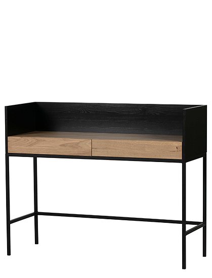 Schreibtisch in schwarz aus Holz von WOOOD &#9733; Kundenbewertung "Sehr gut" &#9733; 10&euro; Rabatt für Neukunden &#9733; Schnell verschickt &#9733; Günstig bei car-Moebel.de