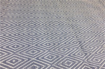Teppich Romben,blau/weiß,183x274 Nr.716 3