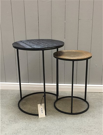 2er Set Beistelltische, Metall Nr. 785 3