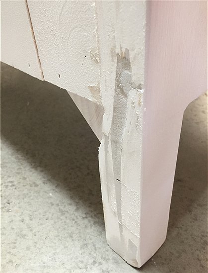 LV00817 weiße Kommode, 4 Schubladen 3
