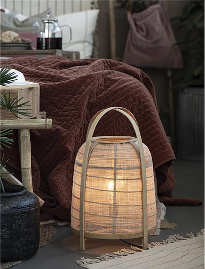 Tischlampe aus Jute und Holz von Ib Laursen &#9733; Kundenbewertung "Sehr gut" &#9733; 10&euro; Neukundenrabatt &#9733; Schnell verschickt &#9733; Günstig bei car-Moebel.de