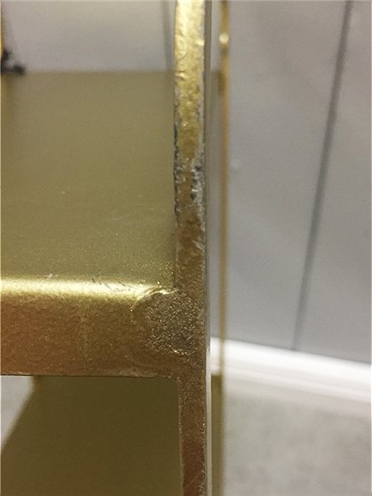 LV00982 Wandregal, 3 Böden gold 3