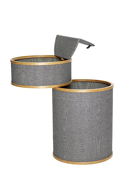 Wäschekorb in grau HÜBSCH Interior &#9733; Kundenbewertung "Sehr gut" &#9733; 10&euro; Neukundenrabatt &#9733; Schnell verschickt &#9733; Günstig kaufen bei car-Moebel.de