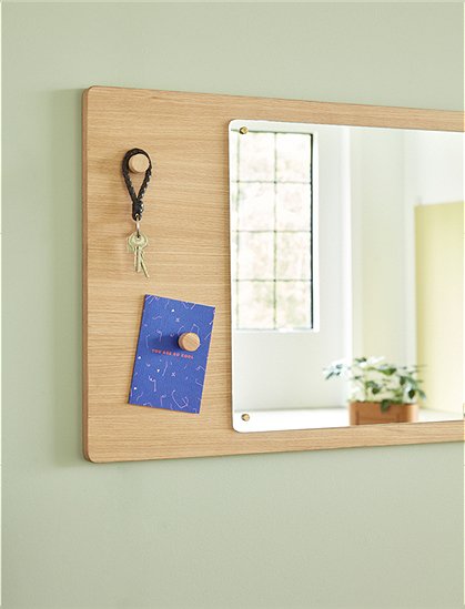 Memoboard mit Spiegel von HÜBSCH Interior &#9733; Kundenbewertung "Sehr gut" &#9733; 10&euro; Rabatt für Neukunden &#9733; Schnell verschickt &#9733; Günstig bei car-Moebel.de