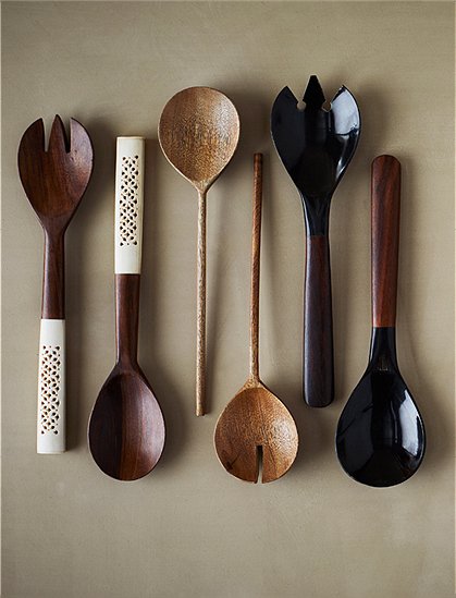 Salatbesteck Mangoholz von Madam Stoltz  &#9733; Kundenbewertung "Sehr gut" &#9733; 10&euro; Rabatt für Neukunden &#9733; Jetzt günstig kaufen bei car-Moebel.de
