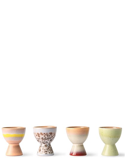 4er Set Eierbecher 70's Keramik von HKliving &#9733; Kundenbewertung "Sehr gut" &#9733; 10&euro; Rabatt für Neukunden &#9733; Schnell verschickt &#9733; Günstig bei car-Moebel.de