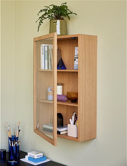 Wandvitrine Eiche von HÜBSCH Interior &#9733; Kundenbewertung "Sehr gut" &#9733; 10&euro; Rabatt für Neukunden &#9733; Jetzt günstig kaufen bei car-Moebel.de
