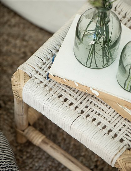 Hocker mit geflochtenem Sitz von Ib Laursen &#9733; Kundenbewertung "Sehr gut" &#9733; 10&euro; Rabatt für Neukunden &#9733; Schnell verschickt &#9733; Günstig bei car-Moebel.de